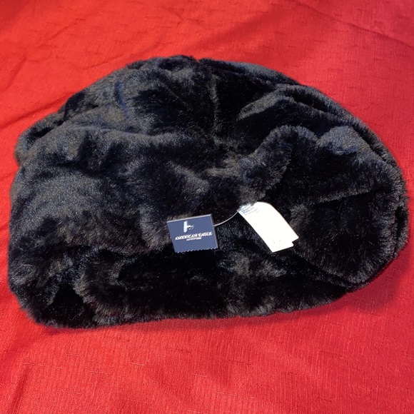 American Eagle 🦅 Black Furry Neck Scarf
